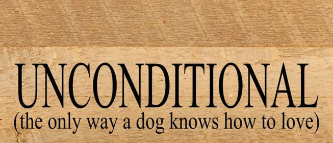 Unconditional (the only way a dog k... Wall Sign