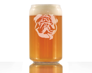 English Bulldog Beer Can Pint Glass - Bulldog Dogs Gifts