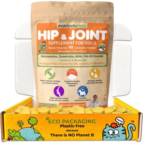 Makondo Pets Hip and Joint Support Bacon Flavor 90ct