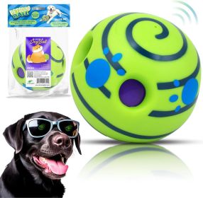 Giggle Dog Ball; 5.5" in Diameter; Green Interactive Sound 12 oz Ball