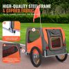VEVOR Dog Bike Trailer, Supports up to 66 lbs, EZ Fold