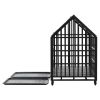 52" Heavy Duty Dog Large Dog Crate with 4 Lockable Wheels