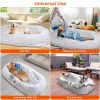 Human Size Dog Bed with Pillow Blanket 72.83x47.24x11.81in