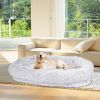 Human Size Dog Bed with Pillow Blanket 72.83x47.24x11.81in