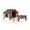 Outdoor Large Wooden Canine Cabin with Front Porch