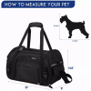 JESPET Soft-Sided Kennel Pet Carrier for Small Dogs, Cats, Puppy, Airline Approved Cat Carriers Dog Carrier Collapsible, Travel Handbag & Car Seat