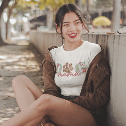 Women's Retro Dog Mama T-Shirt