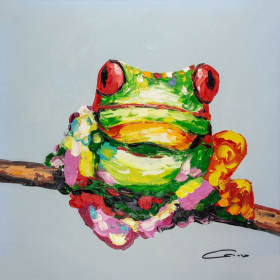 Hand Painted on Canvas (Color: Frog Tree)