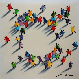 Hand Painted on Canvas (Color: Holding Hands)