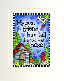 Best Friend Dog (Color: White, size: 8" x 10")