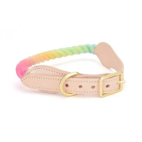 Luxe Royal Leather Rope Collar (Color: Classic Love)