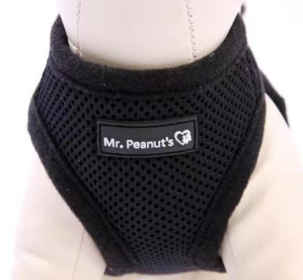 Mr. Peanut's PupTrek Small Dog/Cat Soft Mesh Step In Harness Vest (Color: Black, size: Xlarge)