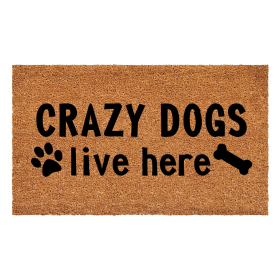 Calloway Mills Crazy Dogs Live Here Doormat (size: 30" x 48")