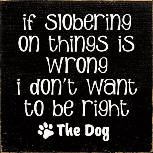 If Slobering On Things Is Wrong I Don't Want To Be Right