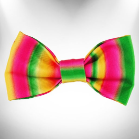 Tie Dye Dog Bow Tie (Color: Pink/Green)