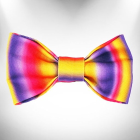 Tie Dye Dog Bow Tie (Color: Pink/Purple)