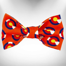 Colorado and Texas Dog Bow Tie (Color: Colorado Orange)