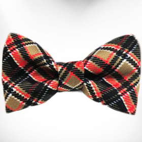Plaid Dog Bow Tie (Color: Gatsby)