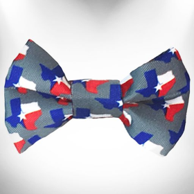 Colorado and Texas Dog Bow Tie (Color: Texas Grey)