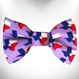 Colorado and Texas Dog Bow Tie (Color: Texas Lavender)