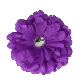 FL2002 | Daisy Flower Dog/ Cat Bow on Velcro Collar Attachment|Pets Ribbons (Color: purple)