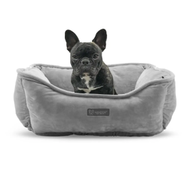 NANDOG Reversible Micro-Plush Fabric Pet Bed (Color: LIGHT GRAY)