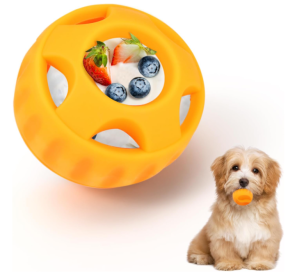 The Pupsicle Treat Ball Dog Chew Toy (Option: Single Ball yellow)
