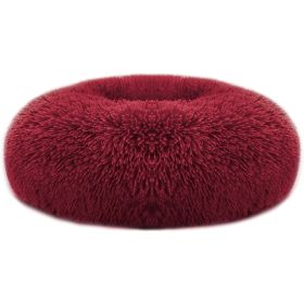 Dog Bed Soft Warm Fleece Puppy Pillow **M Size only (Color: Red, size: M)