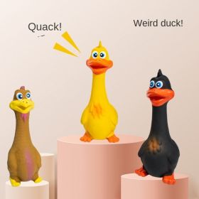 Big Mouth Chicken Sounding Bite Resistant Dog Toy (Color: Black duck)