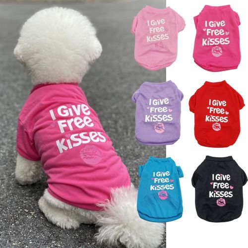 "I GIVE FREE KISSES" DOG SHIRT