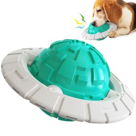 Squeaky Flying Saucer Dog Toy (Color: Blue)
