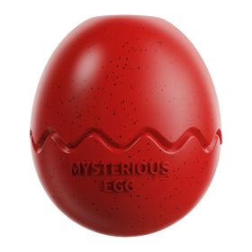 Dino Egg Slow Feeder Chew Toy (Color: Red, Ships From: China)