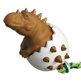 Dino Breaking Out Of Egg Dog Chew Toy (Color: Dinosaur Coffee)